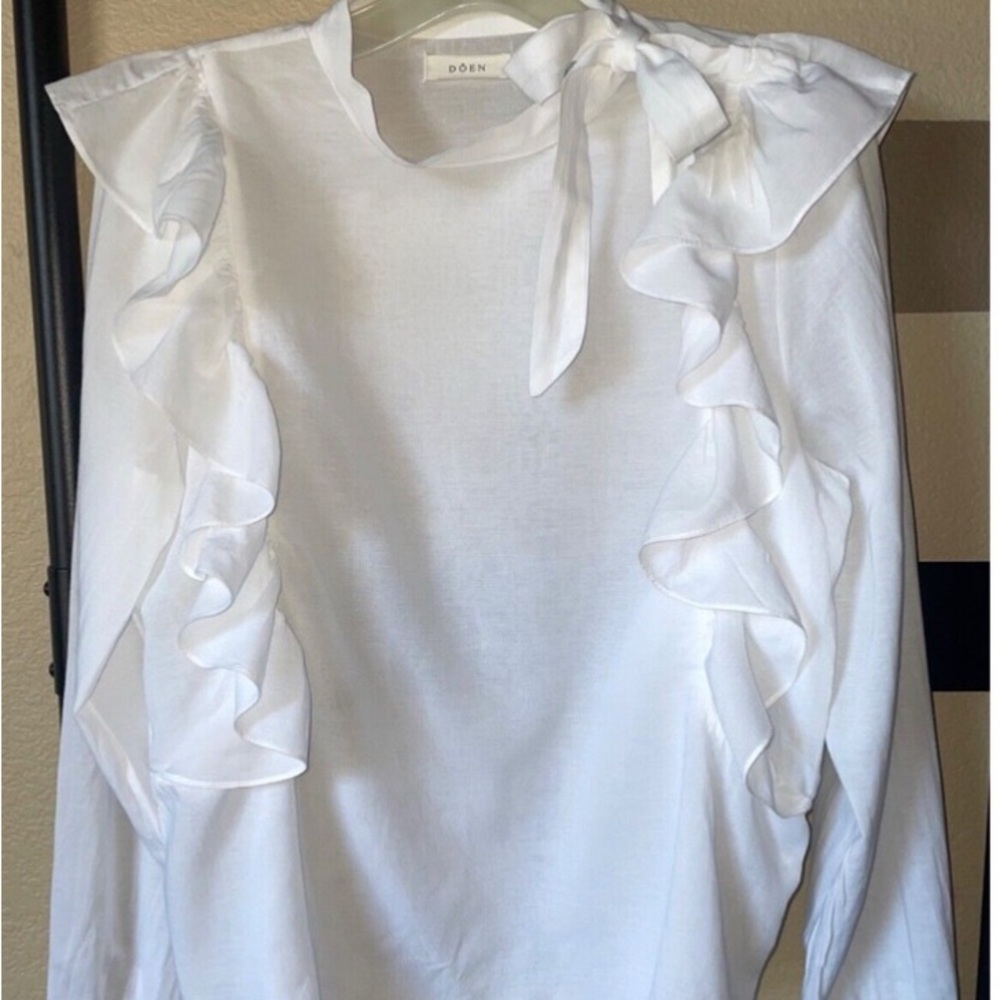 Doen White Ruffle Blouse - Picture 5 of 10